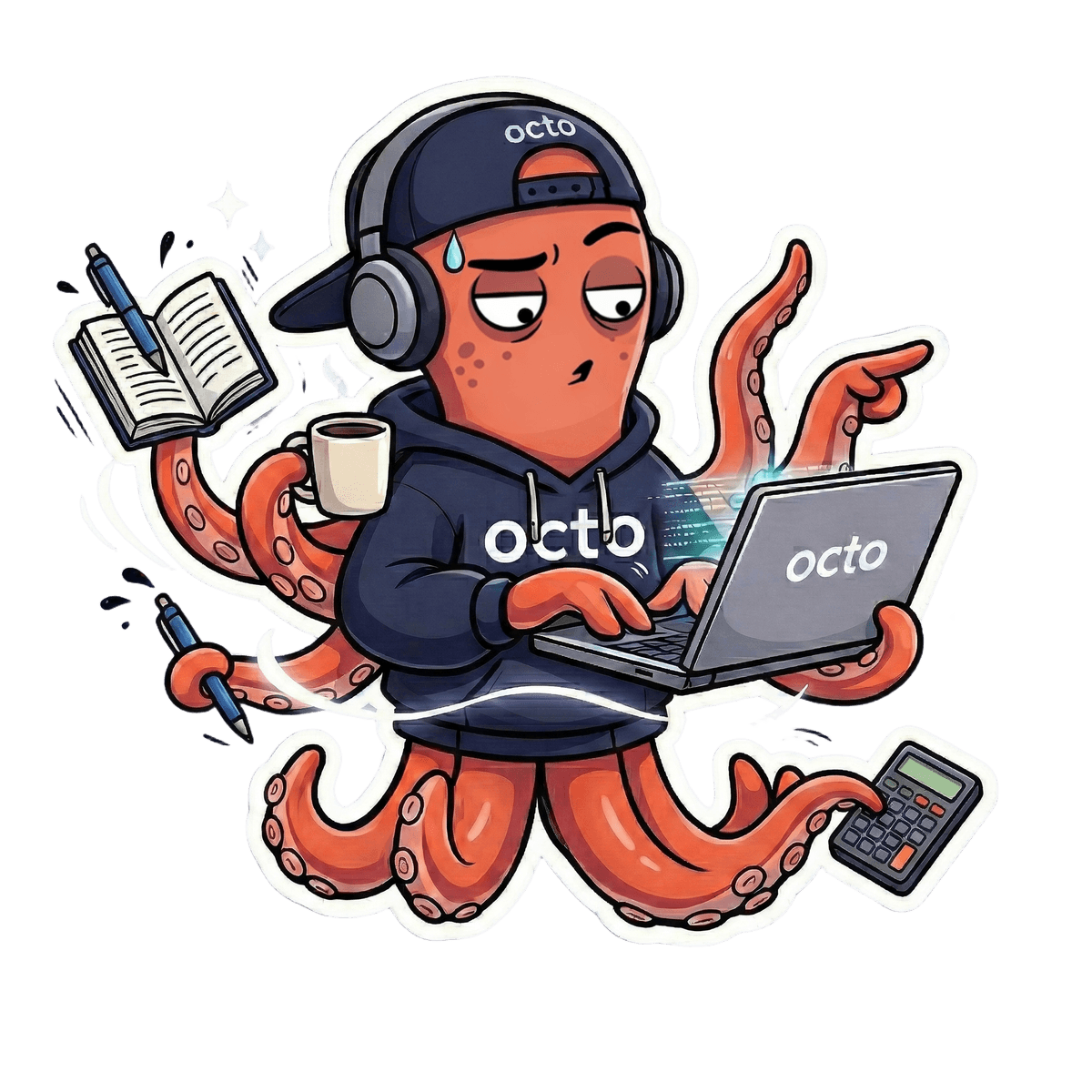 HomeworkBro Octopus Mascot